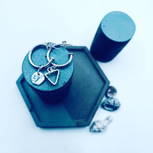 Load image into Gallery viewer, Sterling silver charm sets for hoop earrings