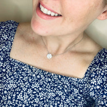 Load image into Gallery viewer, Sterling silver full moon necklace