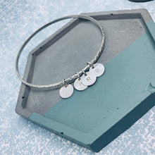 Load image into Gallery viewer, Sterling silver charm bangle