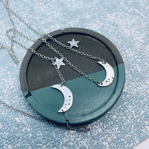 Sterling Silver Crescent Moon Necklace