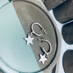 Astral sterling silver hoop earrings