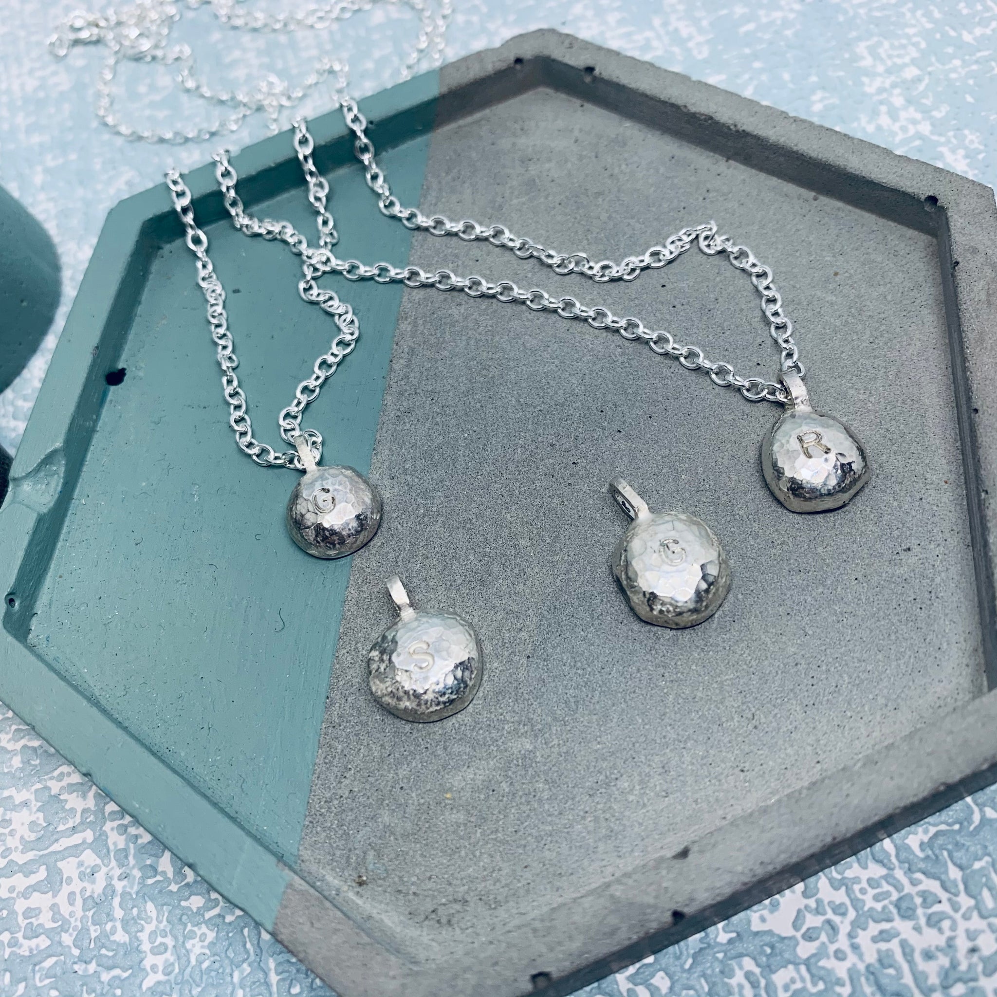 Sterling Silver Initial Necklace Silver Pandora Bubble Letter 16 Inch